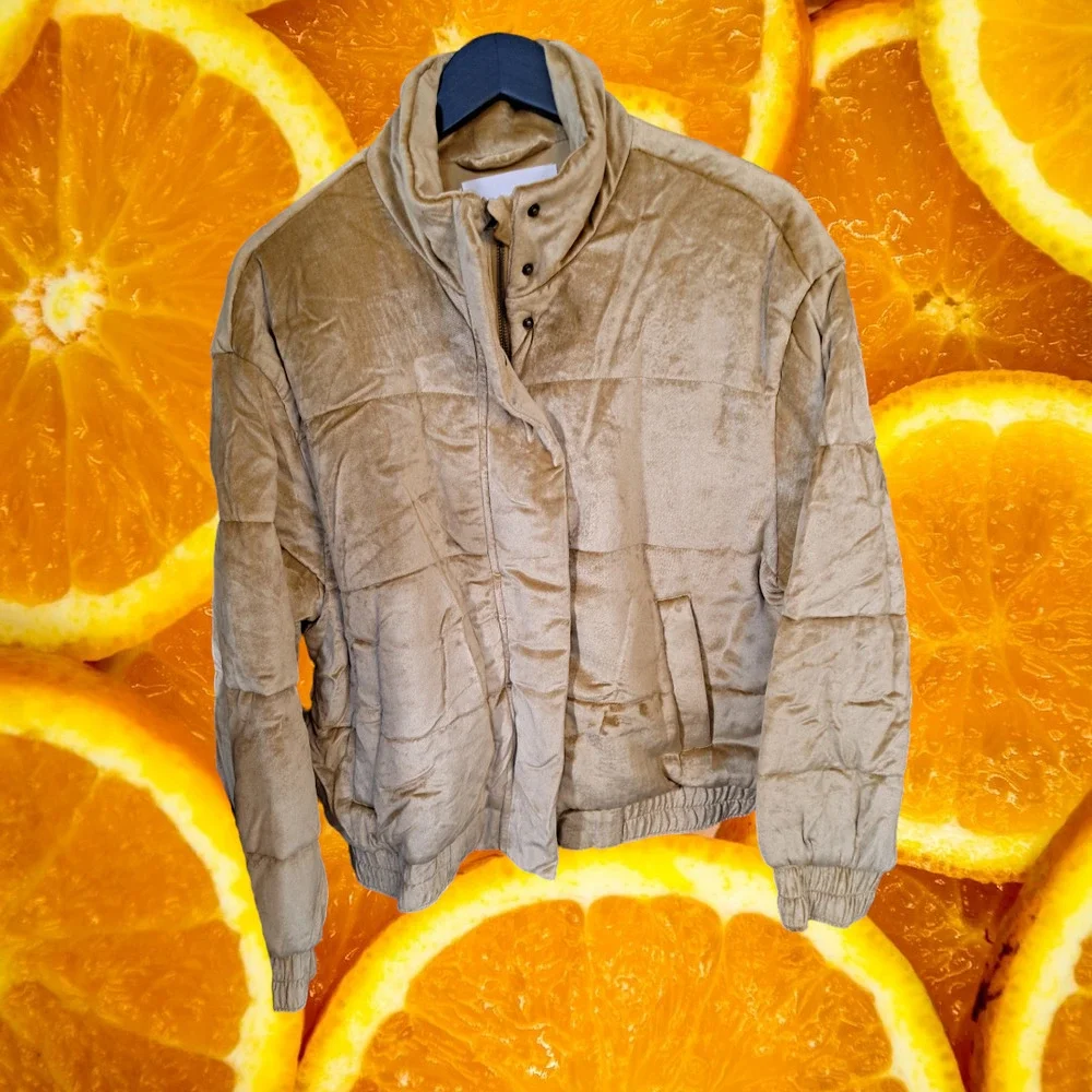 Lou & Grey Gold Quilted‎ Insulated Jacket Size Large